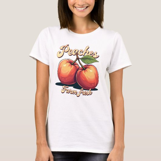 T-shirt Ferme Pêche fraîche Peaches Graphic Tee femmes (Devant)