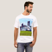 T-shirt Ferme Pennsylvanie avec Silos (Devant entier)