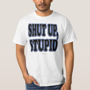 T-shirt "Fermé," pièce en t stupide