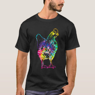 T-shirt Ferme Poulet Vintage Tie Dye Hippie Éleveur de Vol