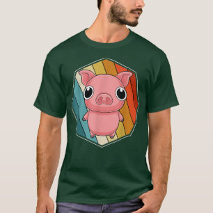 T-shirt Ferme rétro Amoureux des animaux Fermier Cute Pigl