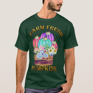 T-shirt Ferme Rétro Citrouilles frais Halloween Funny Than