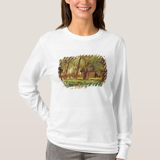 T-shirt Ferme sous des arbres (Devant)