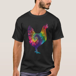 T-shirt Ferme Vintage Poulet Tie Dye Hippie Éleveur de Vol