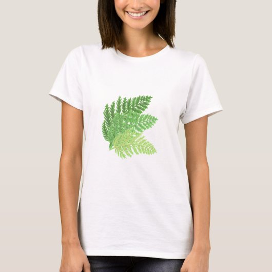 T-shirt Fermes forestières vertes feuilles (Devant)