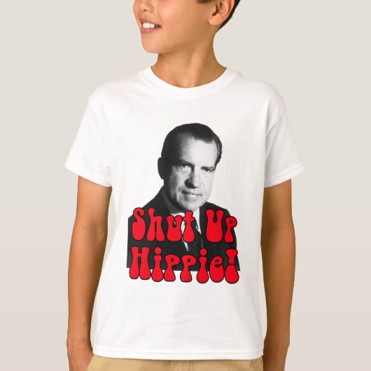 T-shirt Fermez la hippie -- Richard Nixon (Devant)