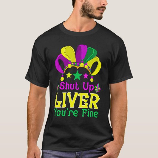 T-shirt Fermez Le Foie Vous Buvez Bien Mardi Gras (Devant)