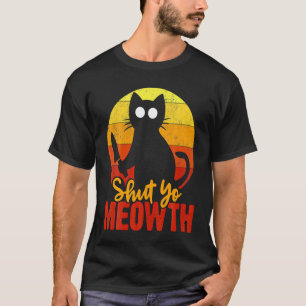 T-shirt Fermez Votre Chat Halloween Gory Meowth Avec Mur C