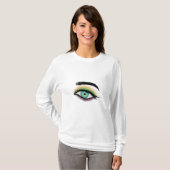 T-shirt Fermez-vous d'un oeil vert (Devant entier)