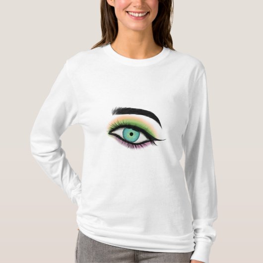 T-shirt Fermez-vous d'un oeil vert (Devant)