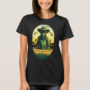 T-shirt Fermier Alien UFO Extraterrestrial Farming 1