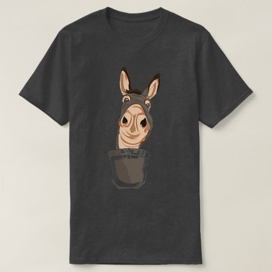 T-shirt Fermier Animal Donkey Lover Cute Pocket Donkey (Design devant)