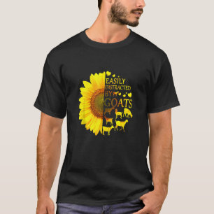 T-shirt Fermier De Tournesol Amusant Goat Lover Facilement