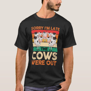 T-shirt Fermier de vaches laitières Désolé, je suis en ret