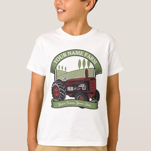 T-shirt Fermier de Vintage Farm Tractor (Devant)