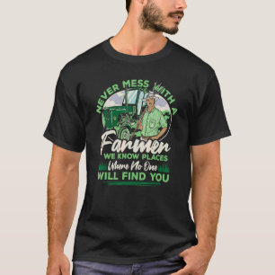 T-shirt Fermier Fermier Ne Met Jamais Mal Avec Un Agricult