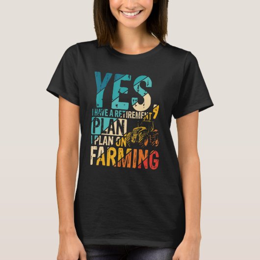 T-shirt Fermier Fermier Retraite Agricole Fermier Vie Agri (Devant)