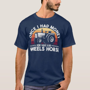 T-shirt Fermier Tracteur agricole Roue Cheval Cadeau