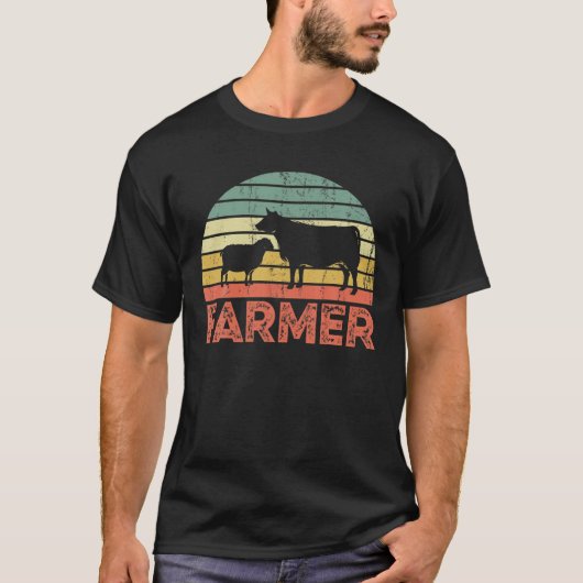 T-shirt Fermier Vintage rétro (Devant)