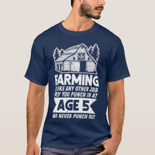 T-shirt Fermier Vous Agricole Passez À 5 Ans Et Ne Jouez J