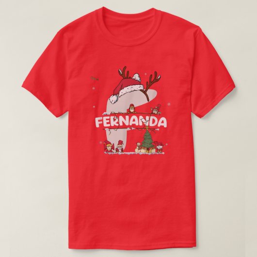 T-shirt Fernanda Christmas Shirt w Fernanda Name for funny (Design devant)