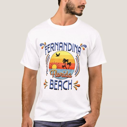 T-shirt Fernandina Beach, Floride (Devant)