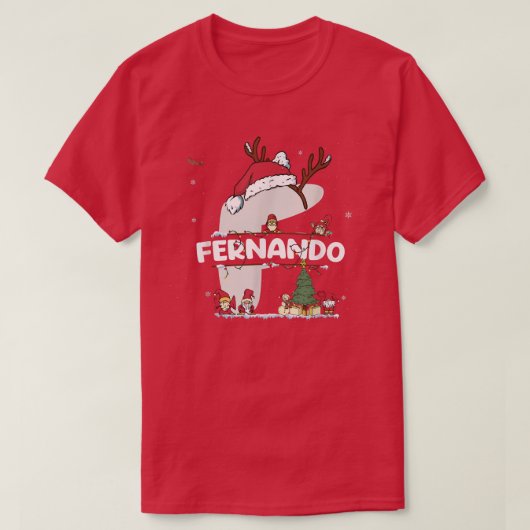 T-shirt Fernando Christmas w Fernando Name for funny Xmas (Design devant)