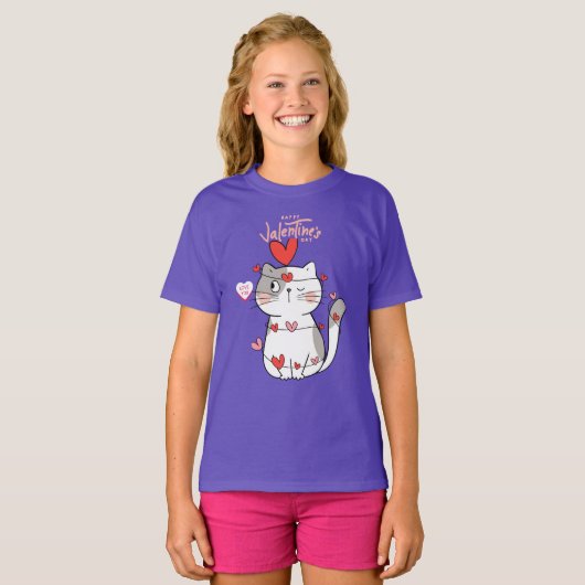 T-shirt Ferr Hugs Cat Valentine Chemise (Devant entier)