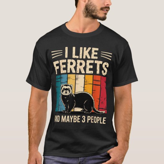 T-shirt Ferret Art For Men Women Kids Pet Ferret Lovers Fe (Devant)