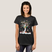 T-shirt Ferret Christmas On Winter Tree Ferret Lover Pajam (Devant entier)