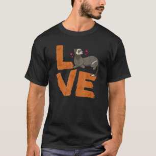 T-shirt Ferret Lote Cute Ferret Maman Papa Pet Ferrets Amo