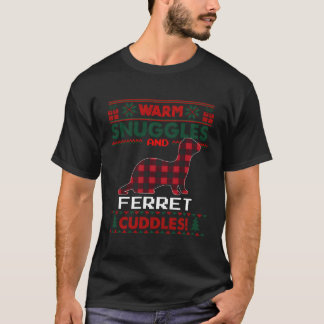 T-shirt Ferret Noël Pyjama Chemise Polecat Noël laid