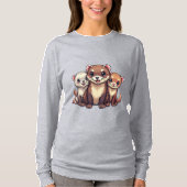 T-shirt Ferret Peek-a-Boo Sous T-Chemise Blanche (Devant)