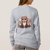 T-shirt Ferret Peek-a-Boo Sous T-Chemise Blanche (Dos)