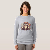 T-shirt Ferret Peek-a-Boo Sous T-Chemise Blanche (Devant entier)