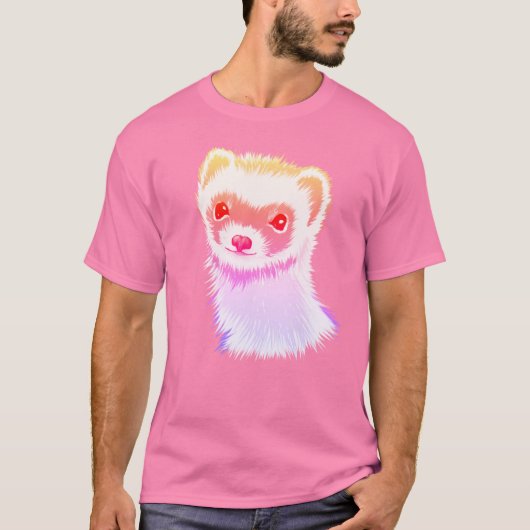 T-shirt Ferret Sassy Aux Couleurs Arc-En-Ciel (Devant)