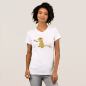 T-shirt Ferret Tenant Une Chemise Fleur (Devant entier)