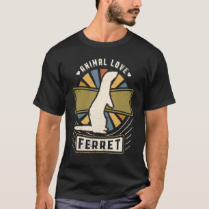 T-shirt Ferret Vintage Classic Retro Animal