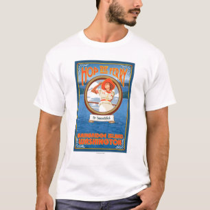T-shirt Ferry d'équitation de femme - île de Bainbridge,