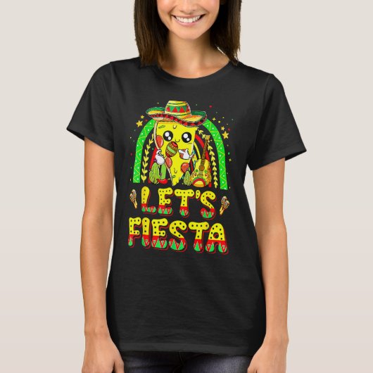 T-shirt Festa Dabbing Taco Rainbow Cinco De Mayo Par (Devant)