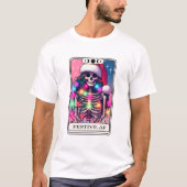 T-shirt Festif AF Noël Squelette Tarot (Devant)