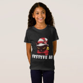 T-Shirt Festif amusant AF Noël Chat Feline Meowy laide X (Devant entier)
