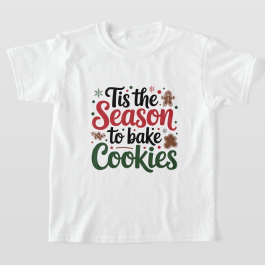 T-shirt Festif biscuits cuisson saison unisex enfants (Poser)