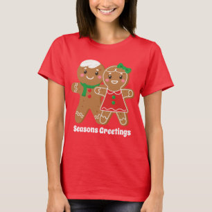 T-shirt Festif Christmas gingerbread texte