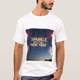 T-Shirt festif "Éclat dans la Nouvelle Année" .
