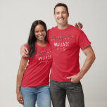T-shirt Festif lumières à cordes de Noël Personnalisé Nom<br><div class="desc">Voici le T-shirt Festive Christmas String Lights personnalisé Nom de famille, un choix parfait pour les familles qui aiment les tenues assorties pendant les réunions et la saison des fêtes. Conçu avec un thème de vacances délicieux, ce t-shirt personnalisable vous permet de le personnaliser avec le nom de famille, ce...</div>