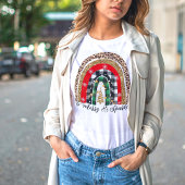 T-shirt Festif mignon Rustique Plaid Poster de animal arc-