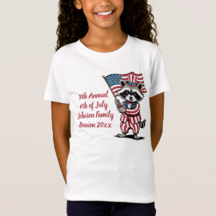 T-Shirt Festin Raccoon 4 juillet Réunion en famille