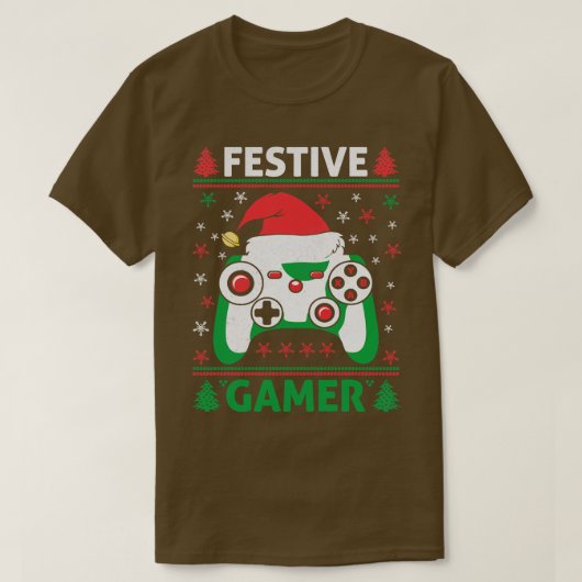 T-shirt Festiny Funny Ugly Sweater contrôleur de jeu Père  (Design devant)