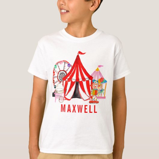 T-shirt Festival du cirque du Carnaval moderne Show Nom de (Devant)